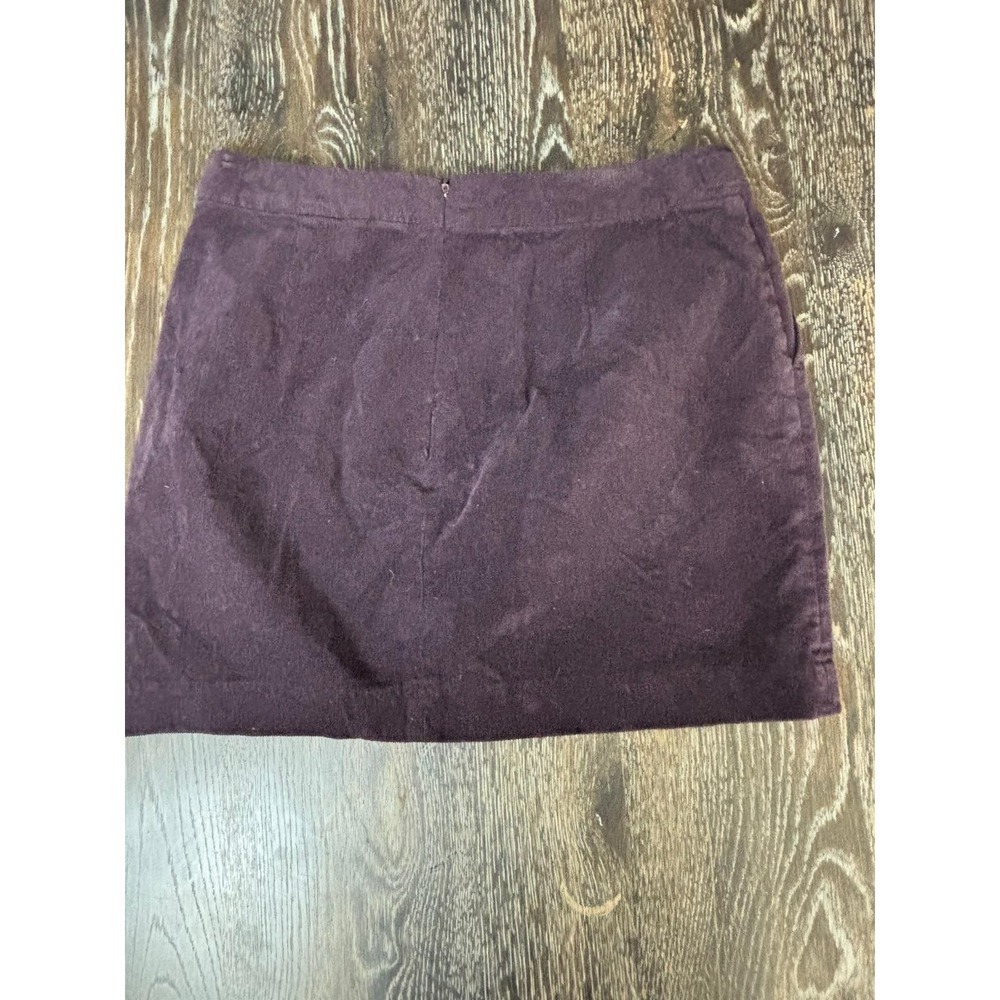 Banana Republic Mini Skirt Purple Corduroy Zipper Cotton Blend Size 4 189 - Picture 2 of 6